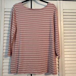 Stripped long sleeve top